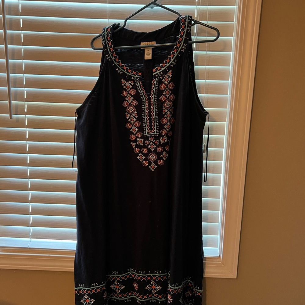 Style &Co- Navy Blue-3x- embroidery detail